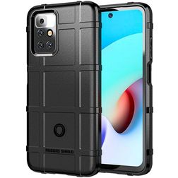 Mobigear Rugged Shield Xiaomi Redmi 10 4G Hülle Flexibles TPU Backcover Stoßfest - Schwarz