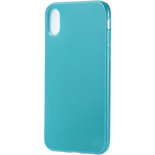 Mobigear Colors iPhone XS Max Hülle Flexibles TPU Backcover - Türkis