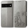 Mobigear Clover Google Pixel 7 Hülle Klapphülle Geldbörse - Grau