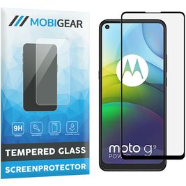 Mobigear Premium Motorola Moto G9 Power Panzerglas Gehärtetes Glas Displayschutz - Hüllenfreundlich - Schwarz