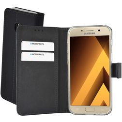 Mobiparts Premium Wallet Samsung Galaxy A3 (2017) Hülle Klapphülle Geldbörse - Schwarz