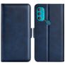 Mobigear Slim Magnet Motorola Moto G71 5G Hülle Klapphülle Geldbörse - Blau