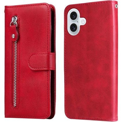 Mobigear Zipper iPhone 17 Hülle Klapphülle Geldbörse - Rot