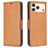Mobigear Excellent iPhone 17 Pro Max Hülle Klapphülle Geldbörse - Cognac