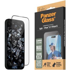 PanzerGlass Ultra-Wide Fit iPhone 16 Gehärtetes Glas Displayschutz - Hüllenfreundlich + Applikator