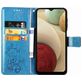 Mobigear Clover Samsung Galaxy A12 Hülle Klapphülle Geldbörse - Blau