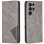 Mobigear Rhombus Slim Samsung Galaxy S24 Ultra Hülle Klapphülle - Grau
