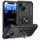 Mobigear Armor Ring iPhone 15 Hülle Hardcase Backcover Stoßfest mit Ringhalter - Schwarz