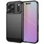Mobigear Brushed Slim iPhone 18 Pro Hülle Flexibles TPU Backcover - Schwarz