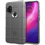 Mobigear Rugged Shield Motorola One Hyper Hülle Flexibles TPU Backcover Stoßfest - Grau
