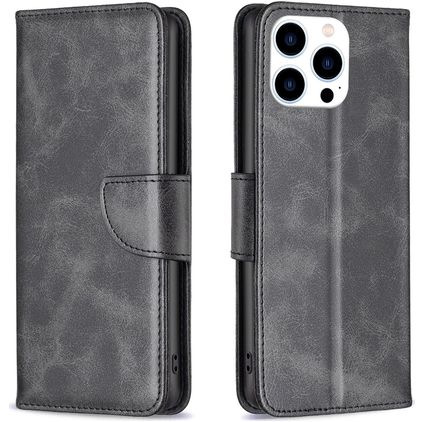 Mobigear Excellent iPhone 16 Pro Max Hülle Klapphülle Geldbörse - Schwarz