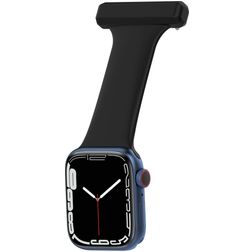 Mobigear Clip Krankenschwester Apple Watch Armband Pin-Verschluss - 49/46/45/44 mm - Schwarz