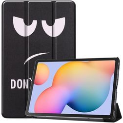 Mobigear Tri-Fold Samsung Galaxy Tab S6 Lite Hülle Klapphülle - Do Not Touch