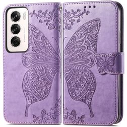 Mobigear Butterfly OPPO Reno 12 Pro Klapphülle Portemonnaie - Lila