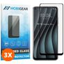 Mobigear Premium HTC Desire 20 Pro Panzerglas Gehärtetes Glas Displayschutz - Hüllenfreundlich - Schwarz (3er Pack)