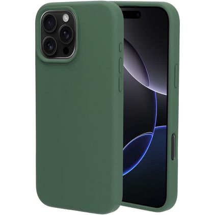 Mobiparts iPhone 16 Pro Max Silikon Hülle Backcover - Forest Green