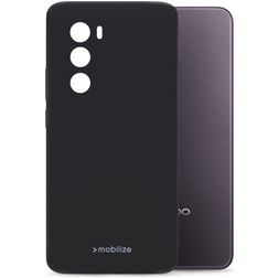 Mobilize Rubber Gelly OPPO Reno 12 Hülle Flexibles TPU Backcover - Schwarz