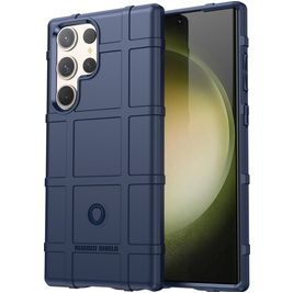 Mobigear Rugged Shield Samsung Galaxy S24 Ultra Hülle Flexibles TPU Backcover Stoßfest - Blau