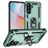 Mobigear Armor ring Samsung Galaxy A37 Hülle Hardcase Backcover Stoßfest mit Ringhalter - Dunkelgrün