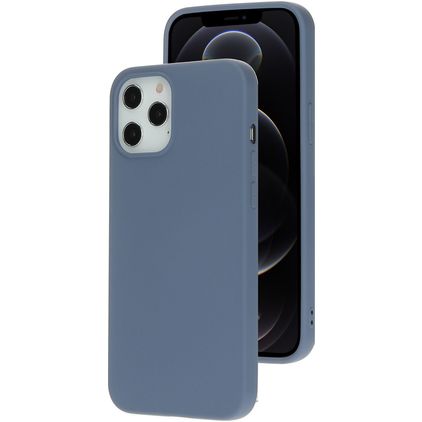 Mobiparts iPhone 12 Pro Max Silikon Hülle Backcover - Royal Grey