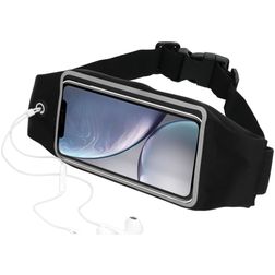 Mobiparts Comfort Fit Belt Handyhalterung Joggen iPhone XR Sporthülle Neopren Gürtel - Schwarz