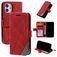 Mobigear Rhombus iPhone 12 Mini Klapphülle Portemonnaie - Rot