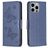 Mobigear Butterfly iPhone 15 Pro Max Hülle Klapphülle Geldbörse - Blau