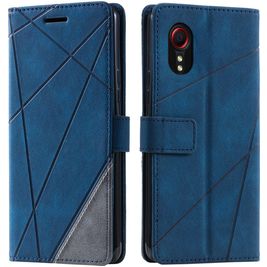 Mobigear Rhombus Samsung Galaxy Xcover 7 Hülle Klapphülle Geldbörse - Blau