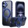Mobigear Frosted Mag iPhone 17 MagSafe Hülle Hardcase Backcover mit Ständer - Blau