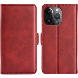 Mobigear Slim Magnet iPhone 15 Pro Hülle Klapphülle Geldbörse - Rot