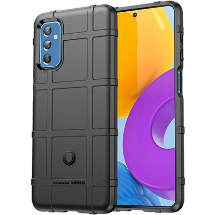 Mobigear Rugged Shield Samsung Galaxy M52 Hülle Flexibles TPU Backcover Stoßfest - Schwarz