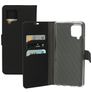 Mobiparts Saffiano Wallet Samsung Galaxy A42 Hülle Klapphülle Geldbörse - Schwarz