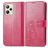 Mobigear Clover Realme C35 Hülle Klapphülle Geldbörse - Magenta