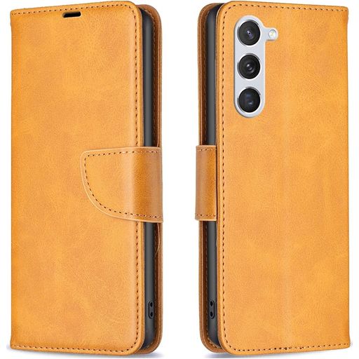 Mobigear Excellent Samsung Galaxy S23 Hülle Klapphülle Geldbörse - Cognac