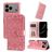 Mobigear Sunflower iPhone 17 Pro Max Hülle Klapphülle Geldbörse - Pink