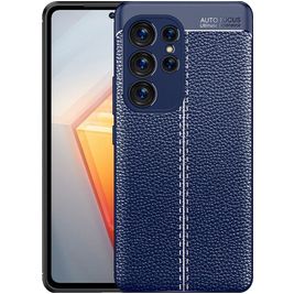 Mobigear Luxury Samsung Galaxy S23 Ultra Hülle Flexibles TPU Backcover - Blau Mobigear Luxury Samsung Galaxy S23 Ultra Hülle Flexibles TPU Backcover - Blau