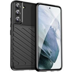 Mobigear Groove Samsung Galaxy S23 Plus Hülle Flexibles TPU Backcover - Schwarz