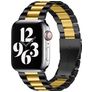 Mobigear Antwerp Edelstahl Apple Watch Armband Faltschließe - 49/46/45/44 mm - Schwarz / Gold