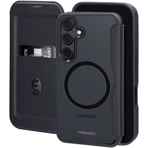Mobiparts Shield Line Samsung Galaxy S25 MagSafe Hülle Klapphülle - Schwarz
