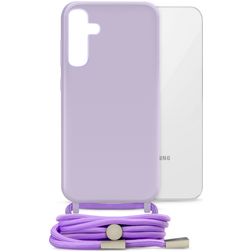 Mobilize Lanyard Gelly Samsung Galaxy S24 Plus Flexibles TPU Handykette - Pastel Purple