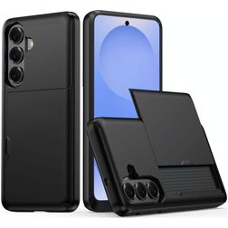 Mobigear Card Samsung Galaxy S26 Plus Hülle Hardcase Backcover Stoßfest mit Kartenhalter - Schwarz