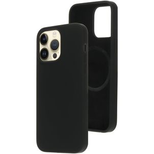 Mobiparts iPhone 14 Pro Max Silikon MagSafe Hülle Backcover - Schwarz