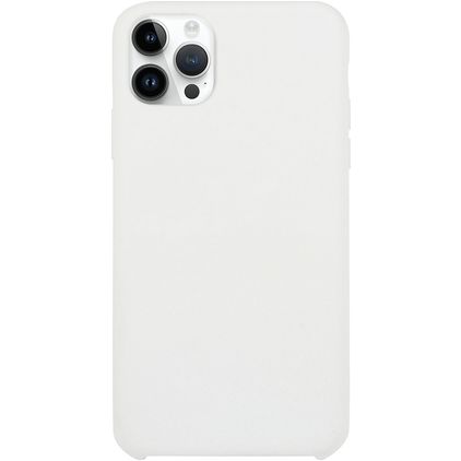Mobigear Rubber Touch iPhone 15 Pro Silikon Hülle Backcover - Weiß