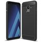 Mobigear Brushed Slim Samsung Galaxy A8 (2018) Hülle Flexibles TPU Backcover - Schwarz