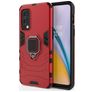 Mobigear Armor Ring OnePlus Nord 2 Hülle Hardcase Backcover Stoßfest mit Ringhalter - Rot