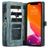 Caseme 008 iPhone 12 Pro Hülle Abnehmbare 2in1 Klapphülle Geldbörse - Blau
