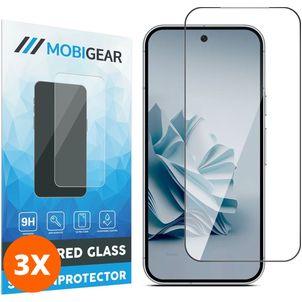Mobigear Premium Google Pixel 9 Pro XL Panzerglas Gehärtetes Glas Displayschutz - Hüllenfreundlich - Schwarz (3er Pack)