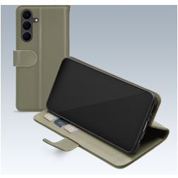 Mobilize Premium Gelly Samsung Galaxy S25 FE Hülle Klapphülle Geldbörse - Grün