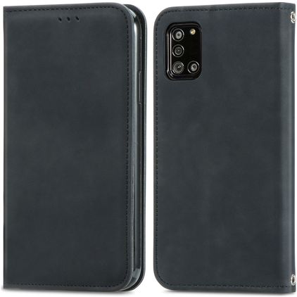 Mobigear Retro Slim Samsung Galaxy A32 5G Hülle Klapphülle - Schwarz