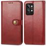 Mobigear Snap Button Realme GT2 Pro Hülle Klapphülle Geldbörse - Rot